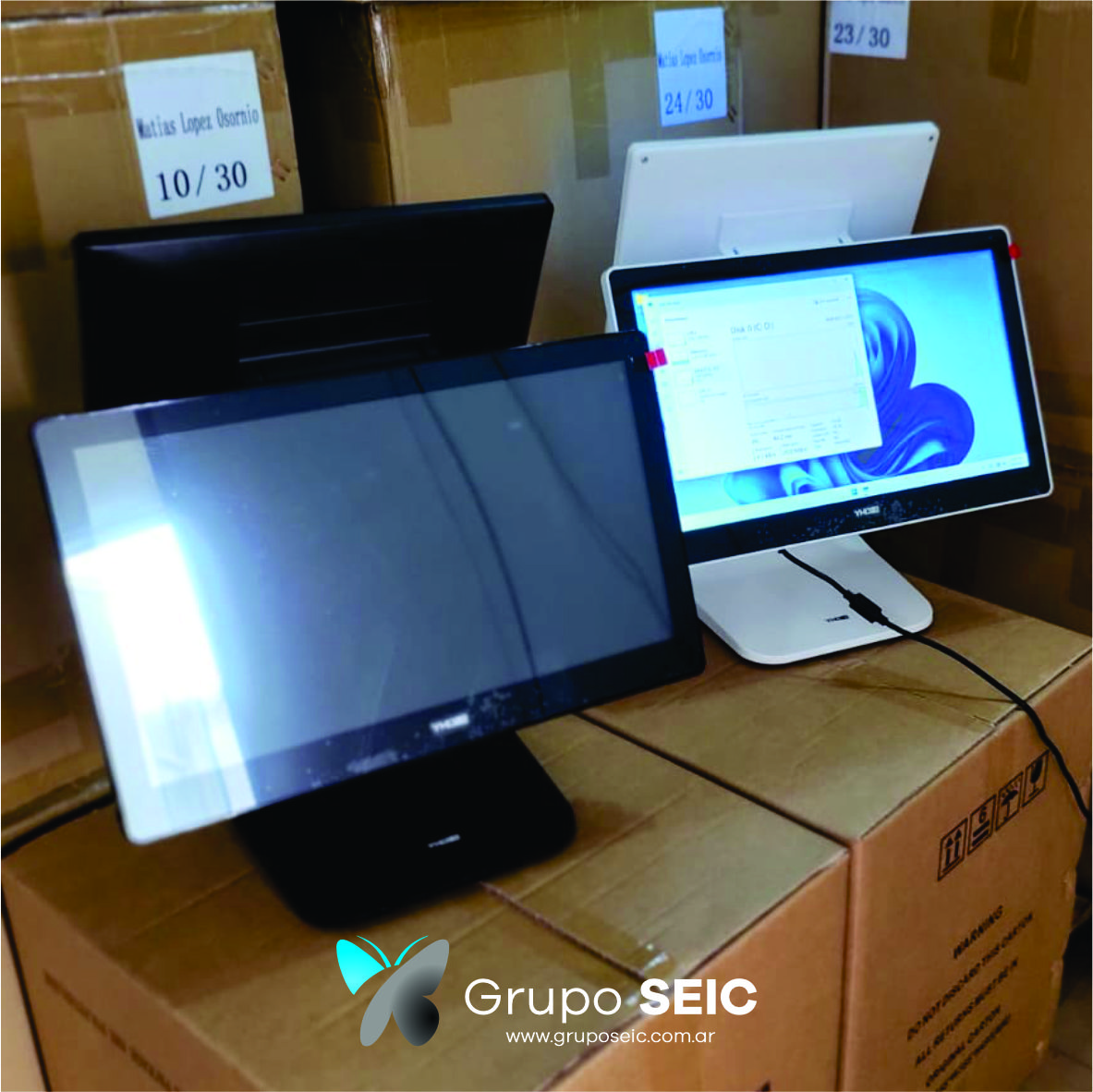 POS All In One doble pantalla + Scanner 1d + comandera 57mm